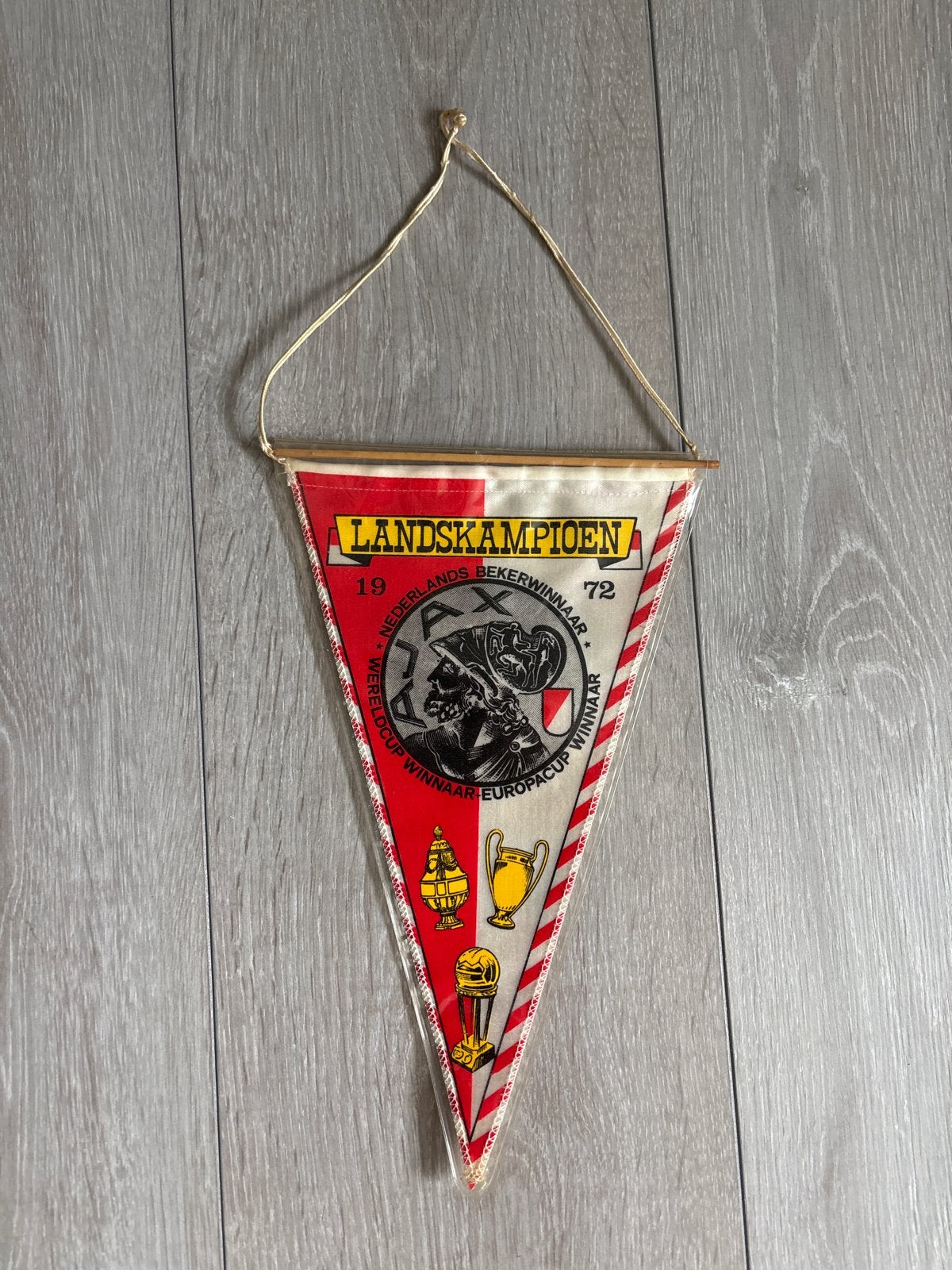Vintage Ajax Landskampioen 1972 Vaantje - Nieuw in plastic, Verzamelen, Ophalen of Verzenden, Nieuw, Ajax, Vaantje of Sjaal