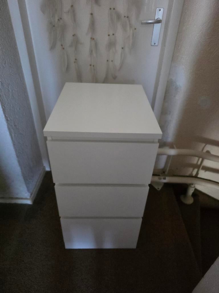 IKEA Malm ladekast met 3 lades, Huis en Inrichting, Ophalen, Minder dan 50 cm, Gebruikt, 3 of 4 laden