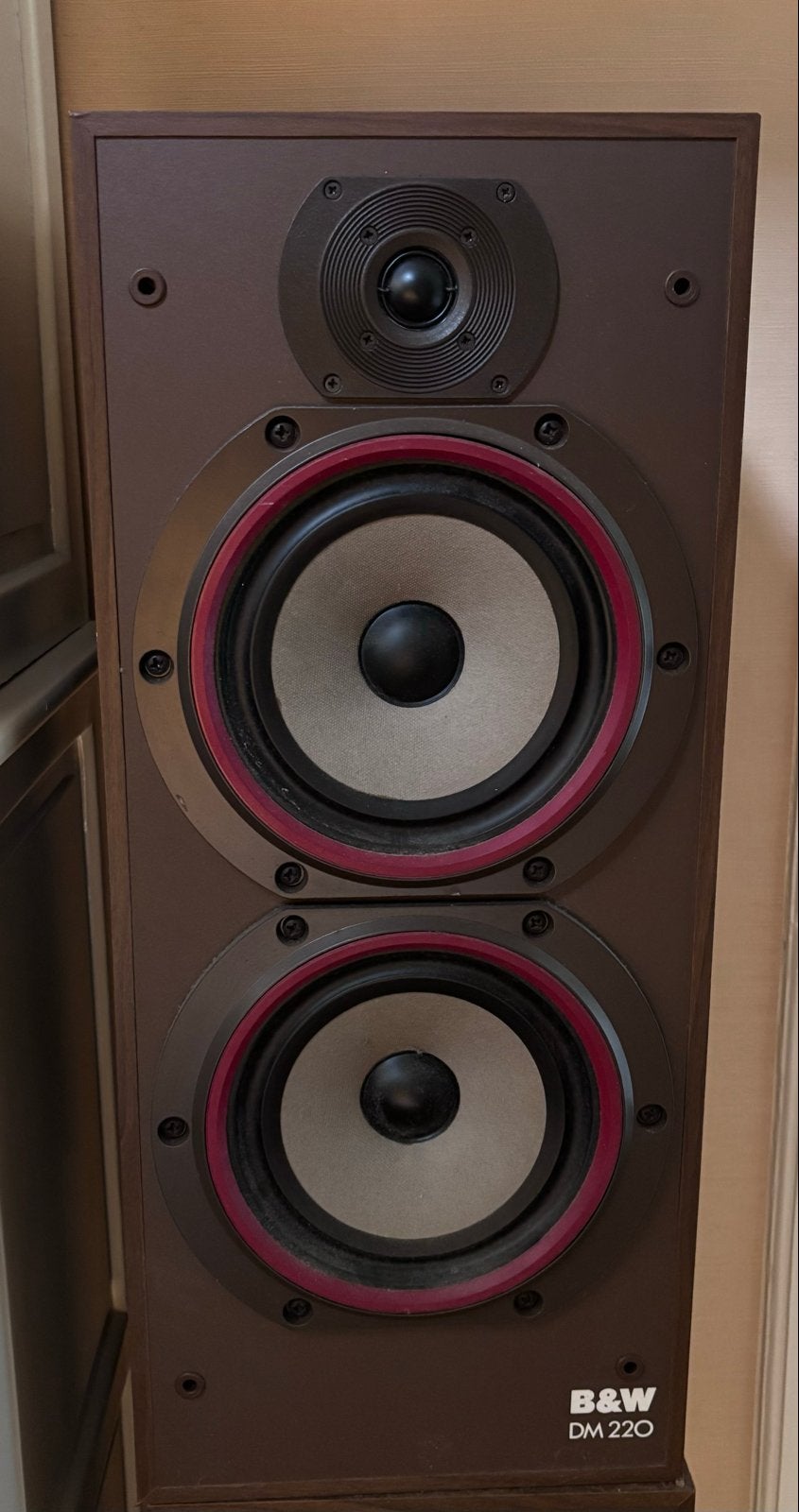 B&W DM 220 Vloerstaande Luidsprekers 2st - Vintage, Ophalen, Vloerstaande luidspreker, Gebruikt, 60 tot 120 watt