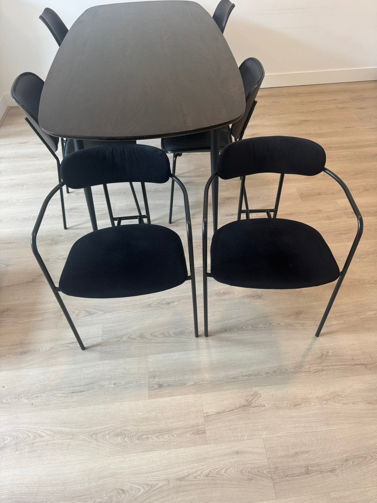 Ivy eetkamerstoel velvet zwart, Huis en Inrichting, Stoelen, Ophalen of Verzenden, Zo goed als nieuw, Zwart, Stof