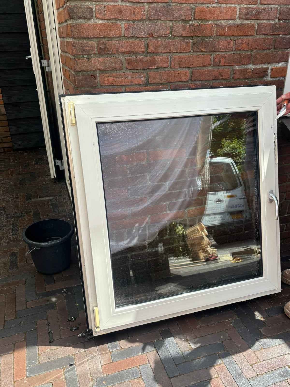 Draai- kiep raamkozijn, 75 tot 150 cm, Raamkozijn, Ophalen of Verzenden, Zo goed als nieuw