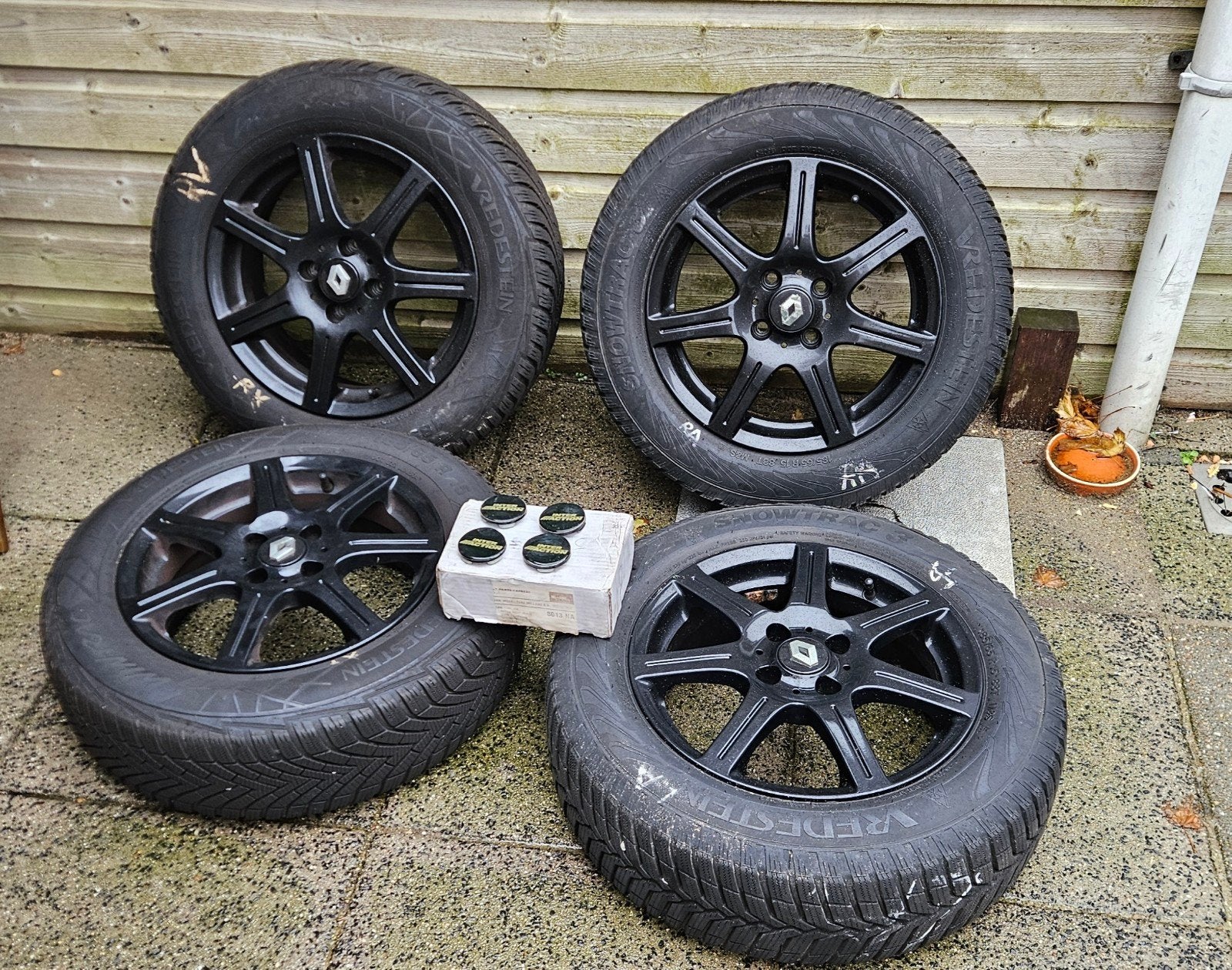 aluminium velgen met winterbanden voor Renault Clio 4, Auto-onderdelen, Ophalen, Gebruikt, 15 inch, Banden en Velgen