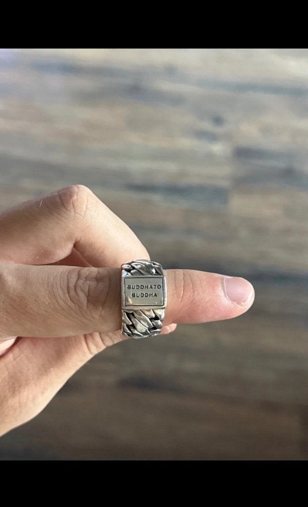 Buddha to Buddha Ring - Grof en Breed Design, 18 tot 19, Gebruikt, Verzenden, Dame of Heer