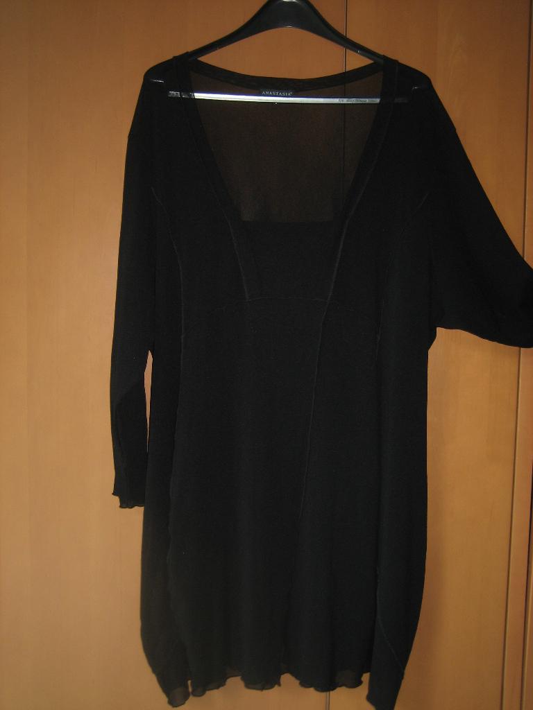 Prachtige speelse zwarte voile tuniek ANASTASIA XL snazzeys, Verzenden, Zwart, Maat 46/48 (XL) of groter, Nieuw