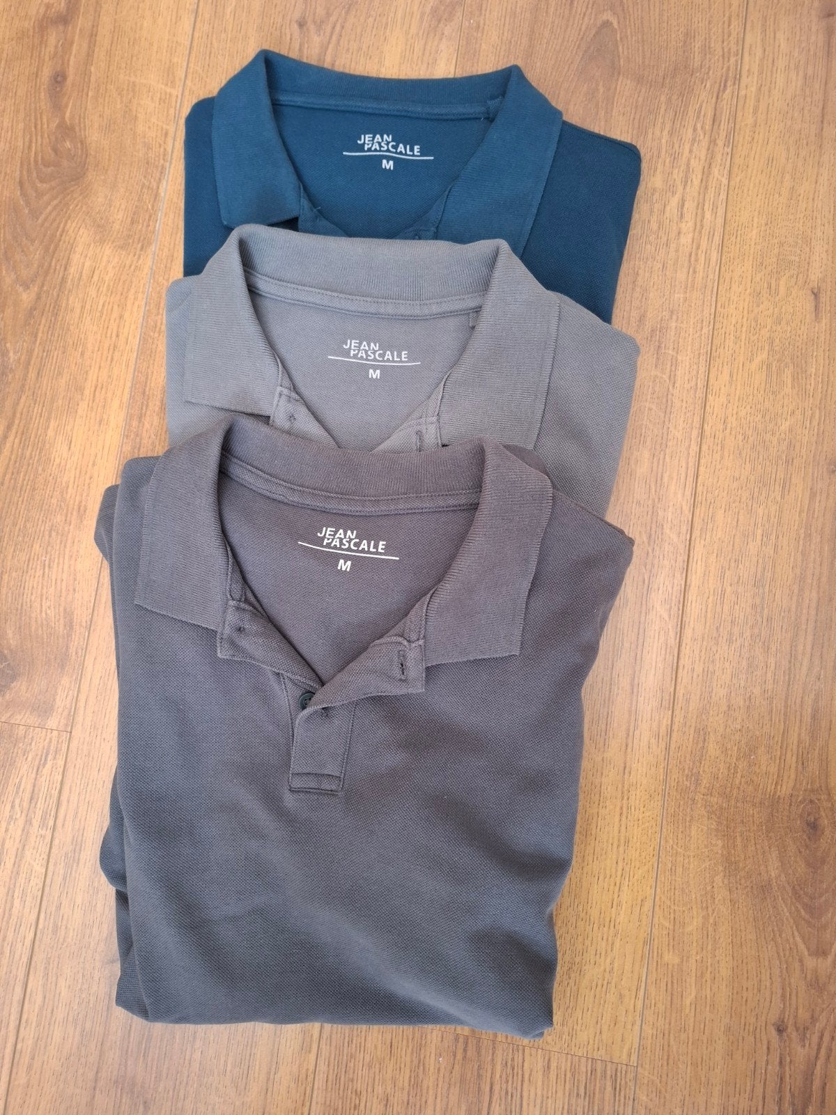 Set van 3 Jean Pascale poloshirts maat M, Ophalen of Verzenden, Zo goed als nieuw, Grijs