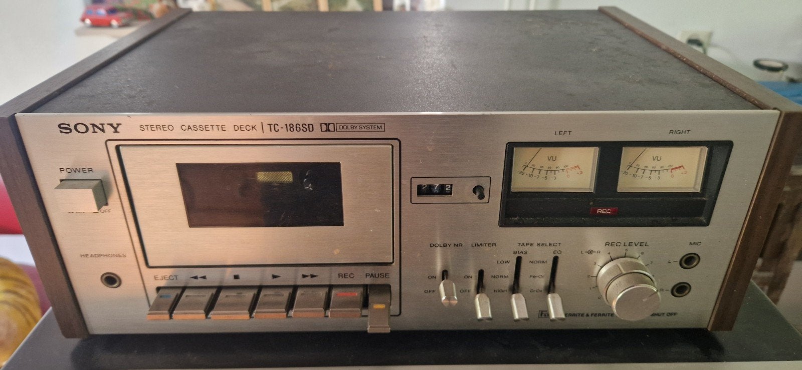 sony tc 186sd cassette deck, Ophalen of Verzenden, Enkel, Sony, Tape counter
