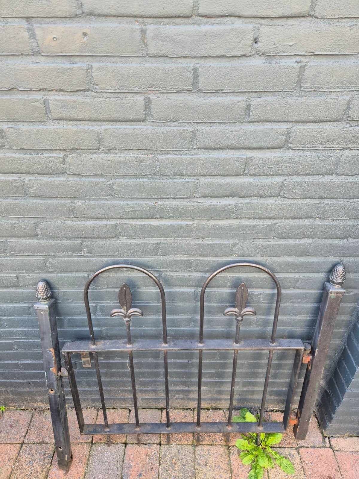 Sierlijk ijzeren hekwerk met poort, Tuin en Terras, Ophalen, Met poort, Gebruikt, Sierhekwerk