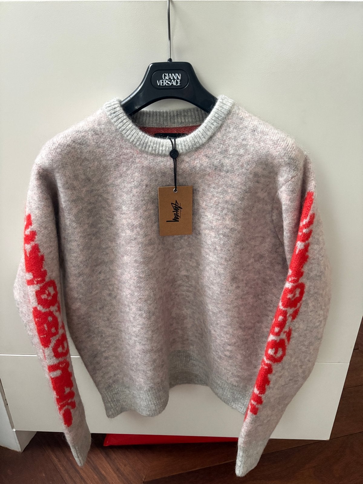 Stüssy Mohair Flower Sweater Grey Heather Maat S NIEUW!, Kleding | Heren, Ophalen of Verzenden, Nieuw, Maat 46 (S) of kleiner