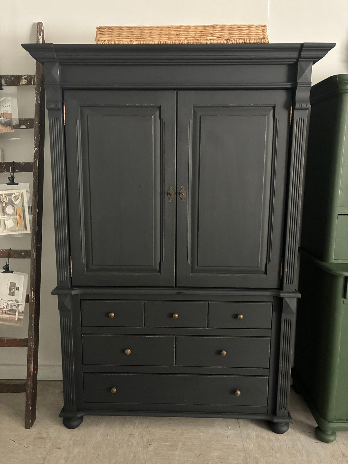 Brocante kast Bordeaux ( 2 delen), 50 tot 70 cm, 105 cm of meer, Ophalen of Verzenden, 100 cm of meer
