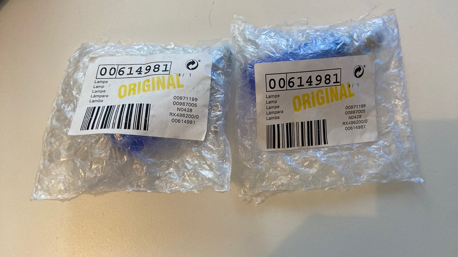 Bosch Koelkastlamp 614981 - 2x Nieuw 2, Ophalen of Verzenden, Nieuw