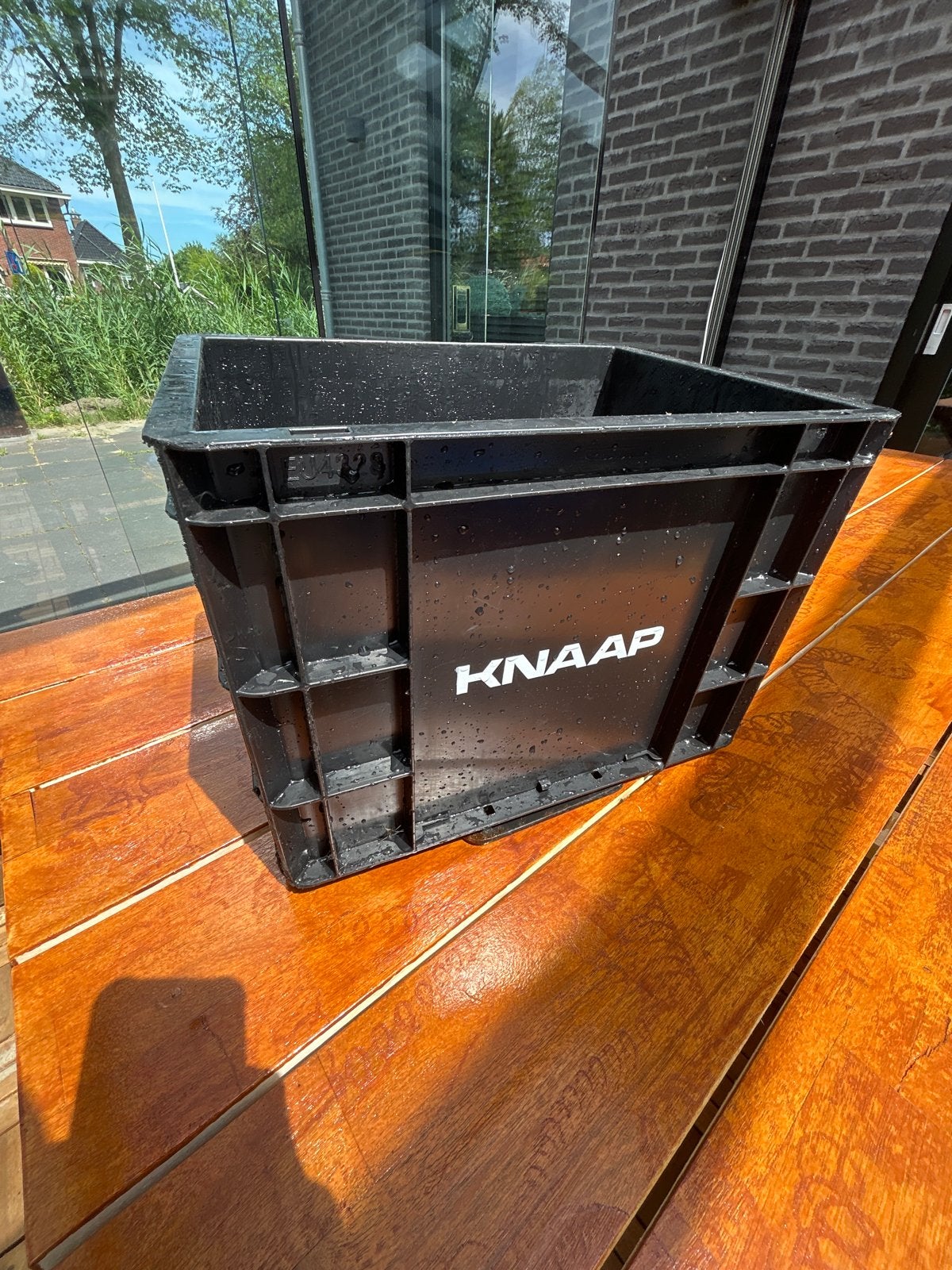 Knaap krat met beugel - Zwart, Ophalen, Gebruikt