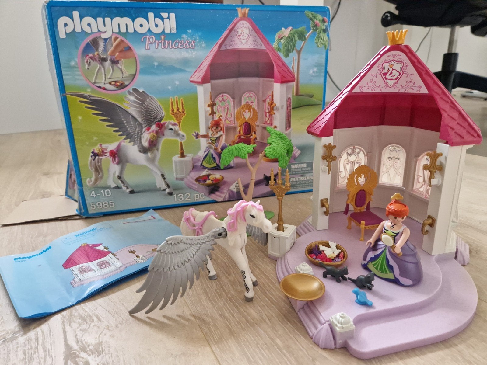 Playmobil Princess 5985 - Kasteel met Pegasus en Prinses, Ophalen, Gebruikt, Complete set, Kasteel/Fort