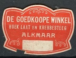 1890 Recamelabel Alkmaar Krebbesteeg (VK-40), Ophalen, Gebruikt