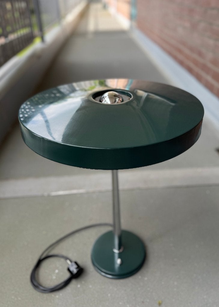 Philips | Louis Kalff | Timor | Type 69 | Origineel Groen |, Inclusief lichtbron, 52 cm, Zo goed als nieuw, Bankierslamp