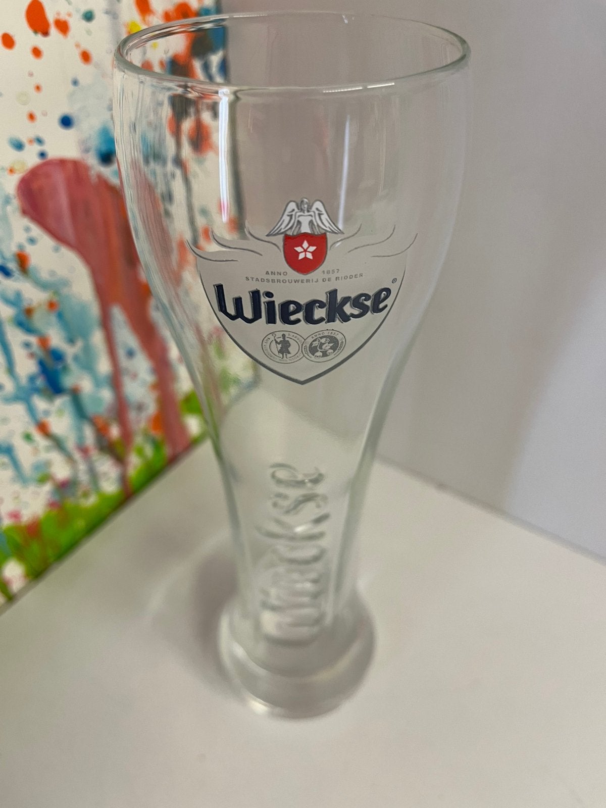 Wieckse Witte bierglazen set van 6 glazen, Ophalen of Verzenden, Nieuw, Glas of Glazen, Overige merken