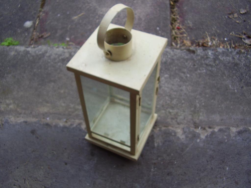lamp hanglamp tuin terras verlichting kaars sfeer decoratie, Ophalen of Verzenden, Gebruikt, Glas, Minder dan 50 cm