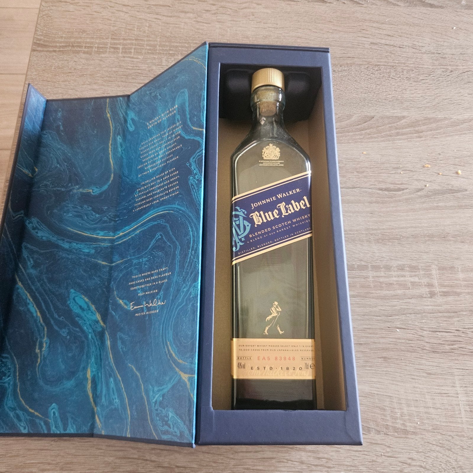 Lege Johnnie Walker Blue Label fles met originele doos, Verzamelen, Ophalen