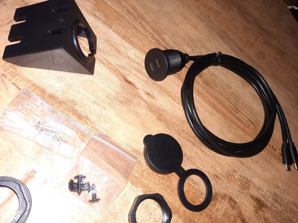 Dual USB Dashboard Inbouwkabel (1M) | USB 3.0 naar USB-C, Ophalen of Verzenden, Zo goed als nieuw