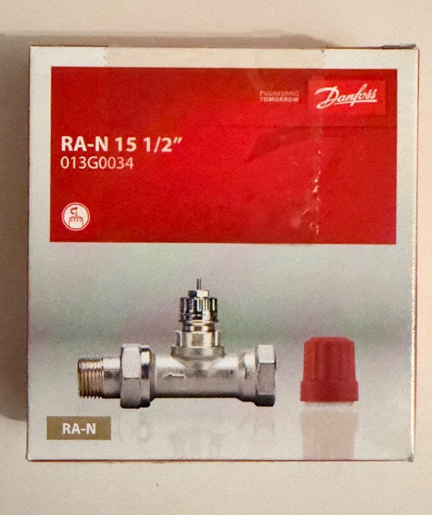 Radiatorafsluiter Danfoss 013G0034 (nieuw), Minder dan 30 cm, Nieuw, Minder dan 60 cm, Minder dan 200 watt
