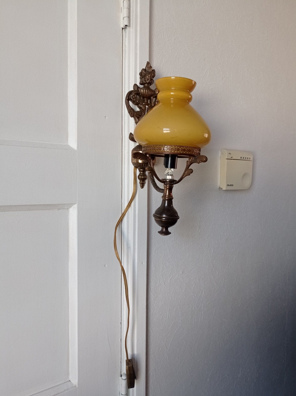 antieke brons wandlamp, Ophalen of Verzenden