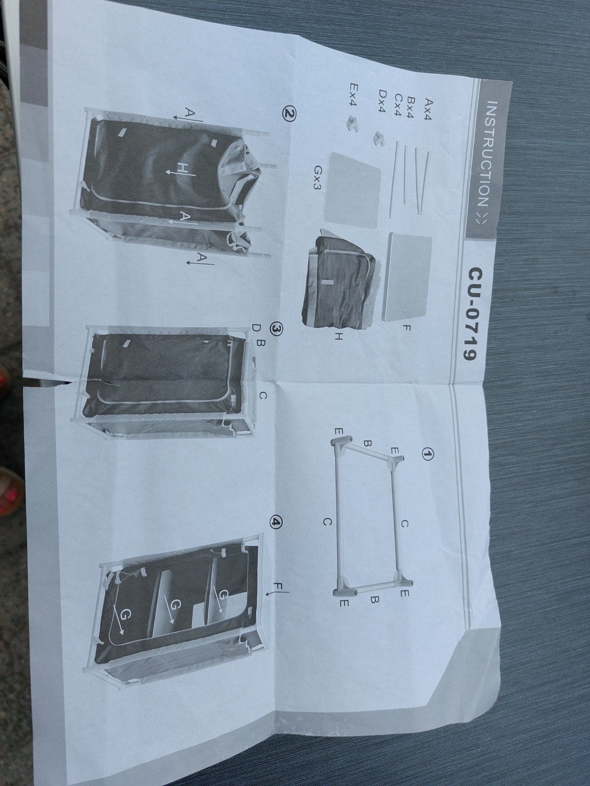 Te koop, handig bijzet camping kastje merk Campart 57x47x98, Ophalen