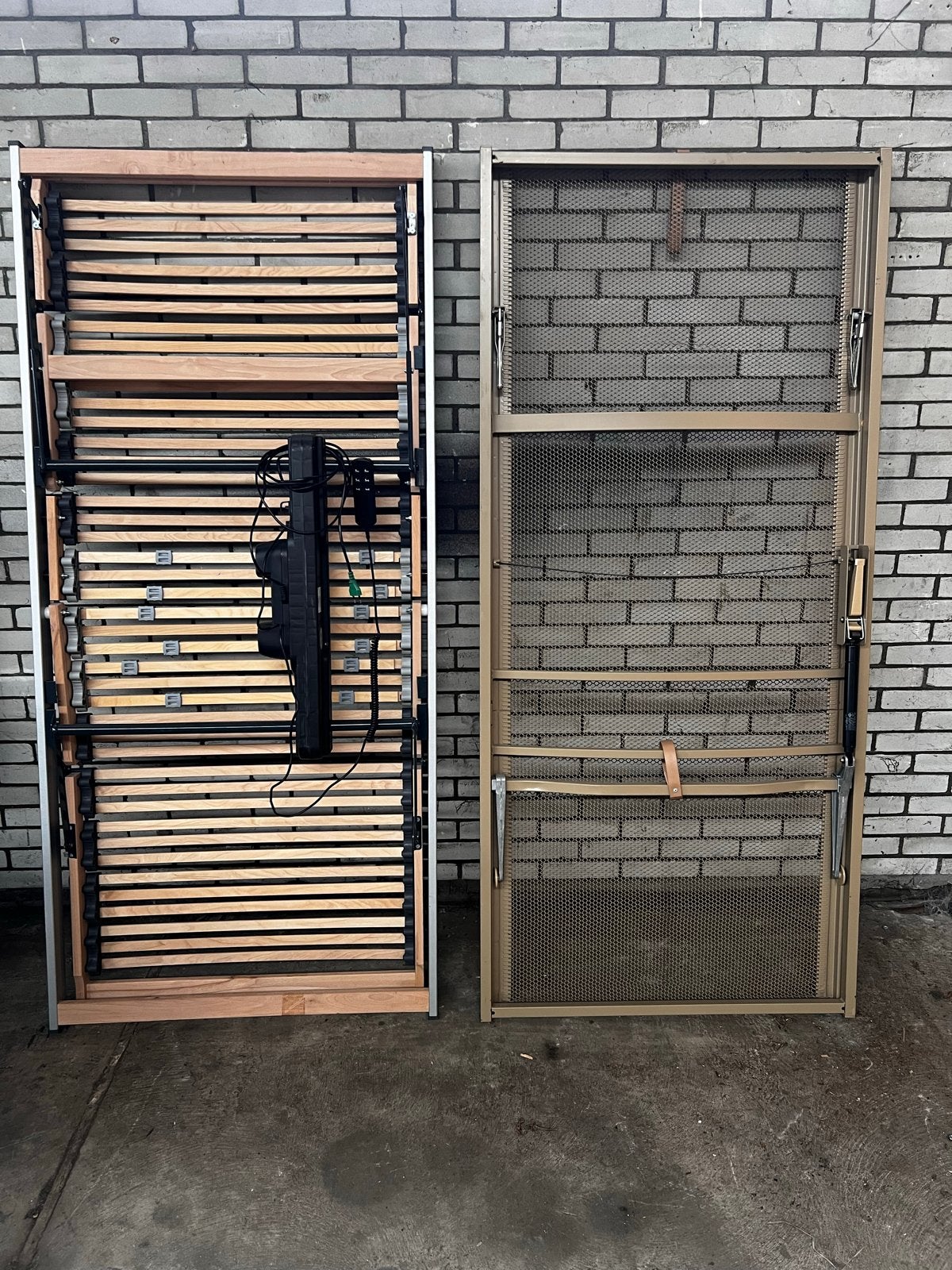 2x verstelbare bedbodems 90x200 (handmatig & elektrisch), Huis en Inrichting, Slaapkamer | Bedden, Ophalen, Verstelbaar, 90 cm