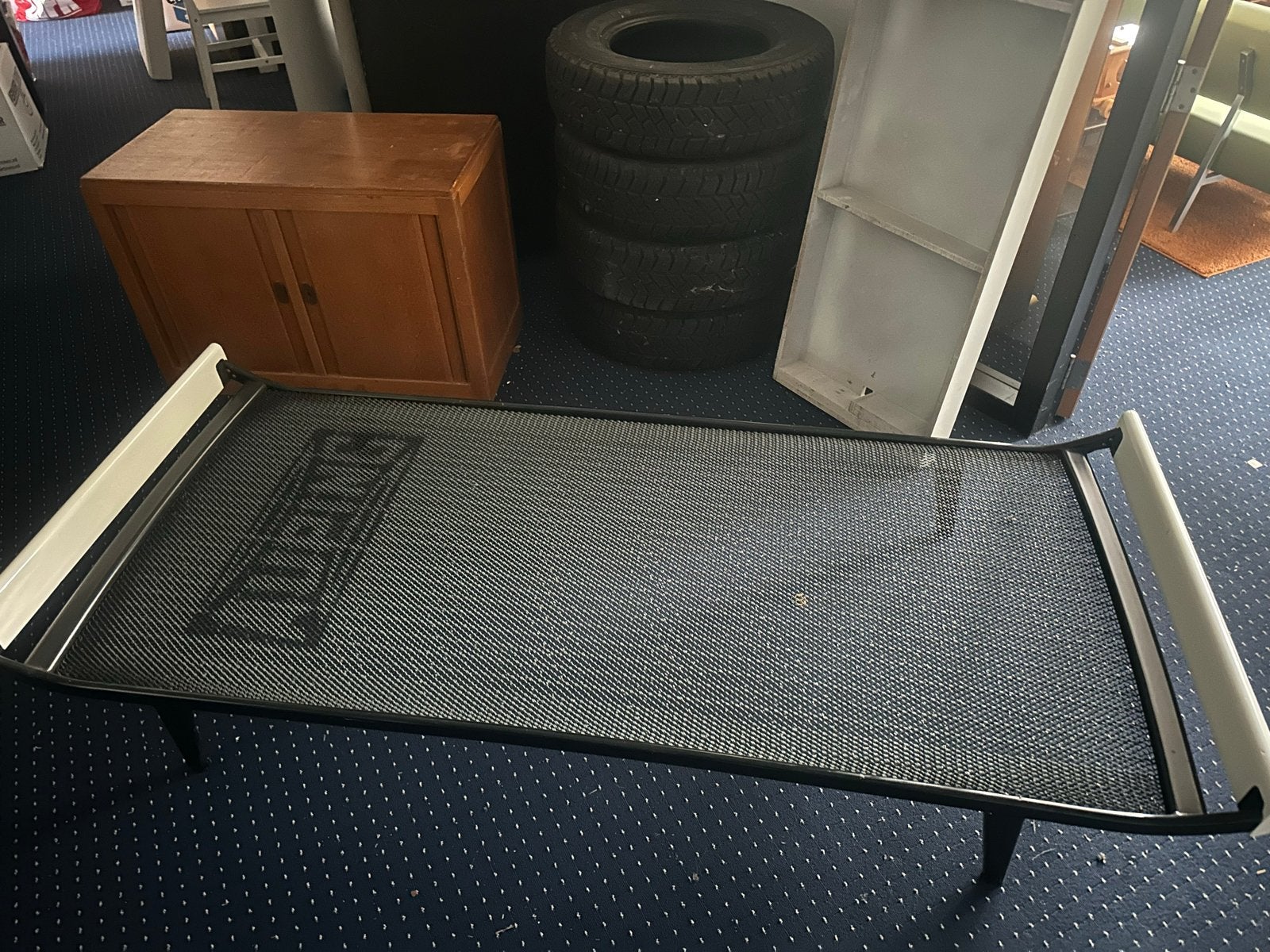 Auping 1-persoons bedframe - Zwart/Wit, Gebruikt, 90 cm, Eenpersoons, Zwart