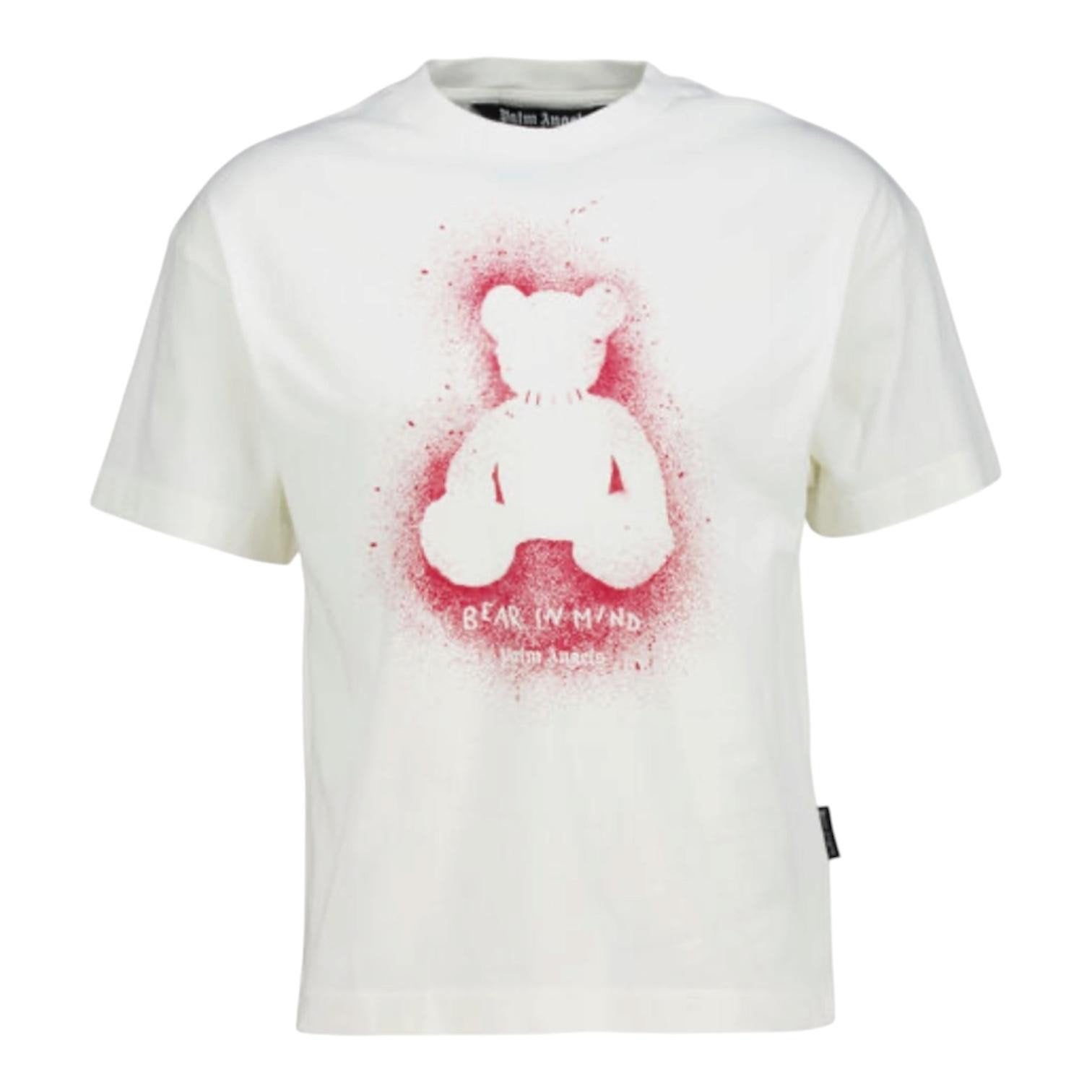 Palm Angels Spray Bear T-shirt Wit - Maat XL, Palm Angels, Wit, Ophalen of Verzenden, VENICE SRL