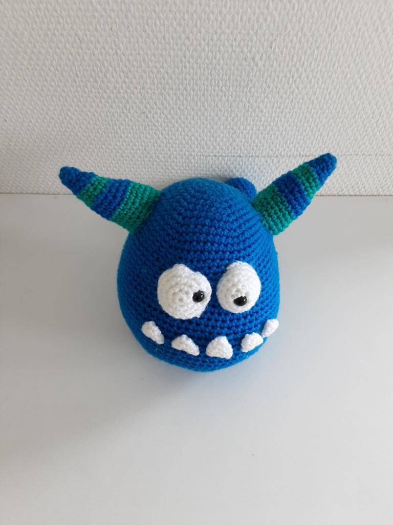 Grappige monster knuffel., Kinderen en Baby's, Speelgoed | Knuffels en Pluche, Overige karakters, Blauw, Nieuw, Ophalen of Verzenden