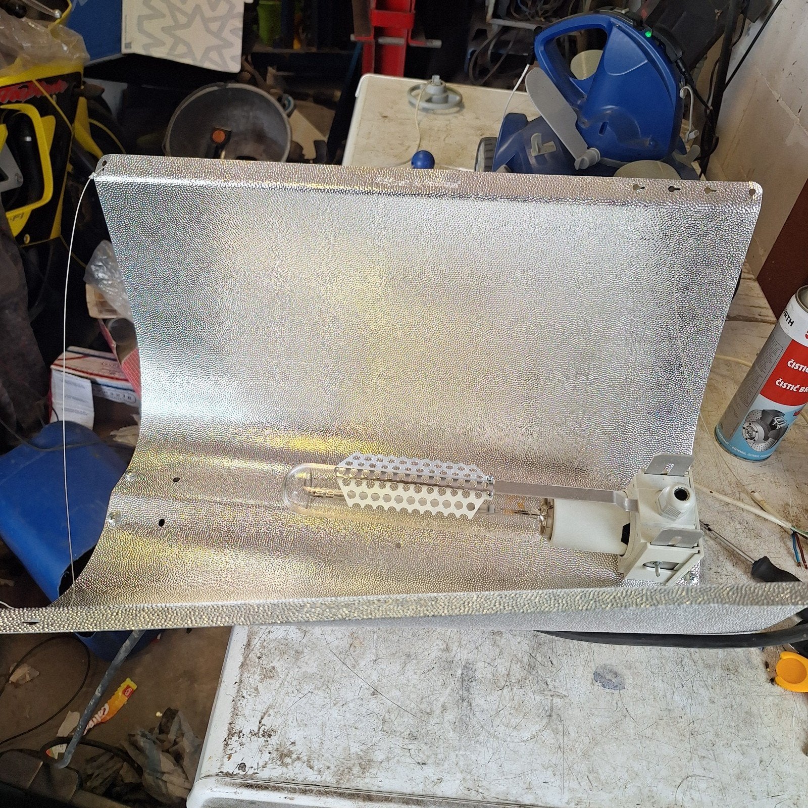 Osram vialox lamp met armatuur. Zonder voorschakelapparaat, Ophalen of Verzenden, Gebruikt, 500 watt of meer, Lamp met armatuur