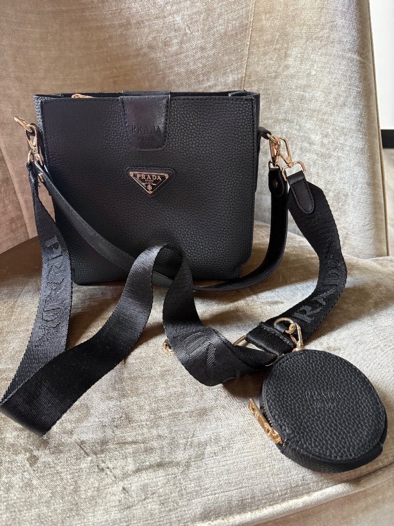 Prada crossbody dames tas zwart, Ophalen of Verzenden, Nieuw, Zwart, Handtas