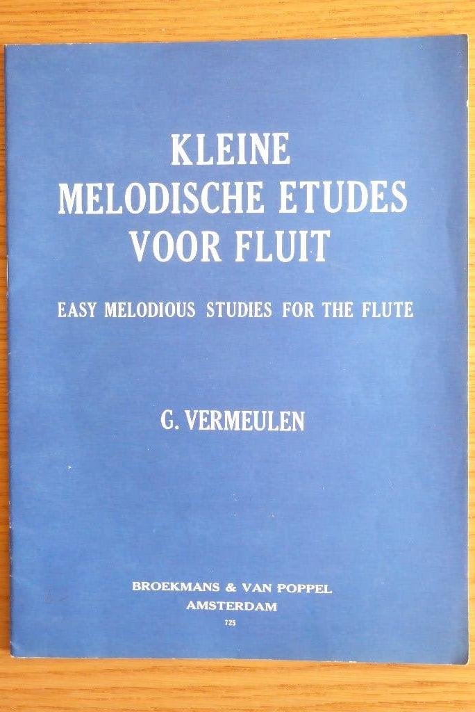 Kleine melodische etudes voor fluit - G. Vermeulen, Overige genres, Les of Cursus, Dwarsfluit of Piccolo, Ophalen of Verzenden