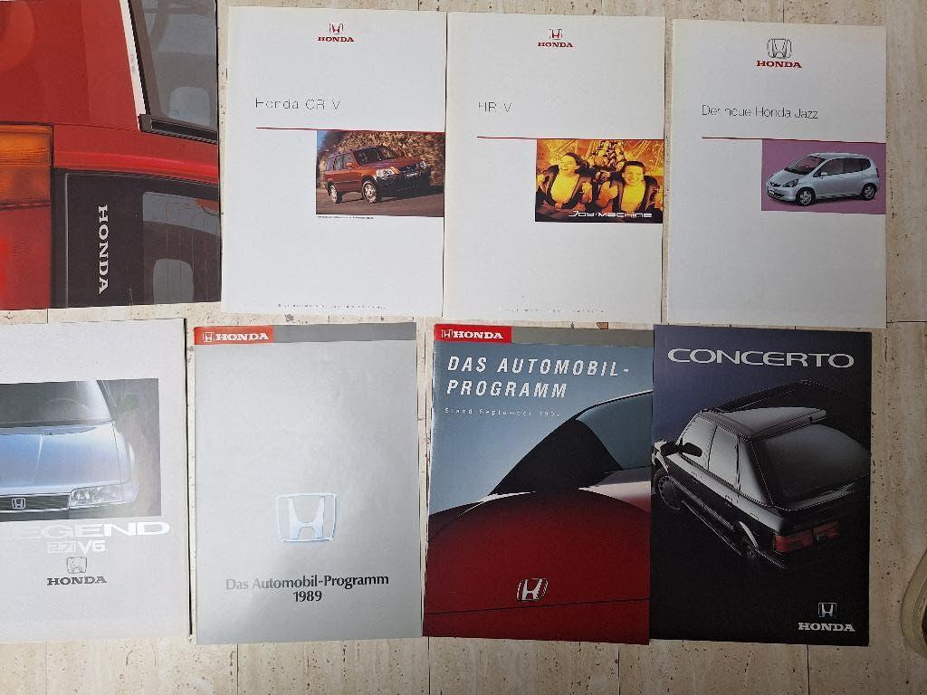 Honda folders 8 stuks oa Jazz Concerto Legend HR-V CR-V, Ophalen of Verzenden, Zo goed als nieuw, Honda
