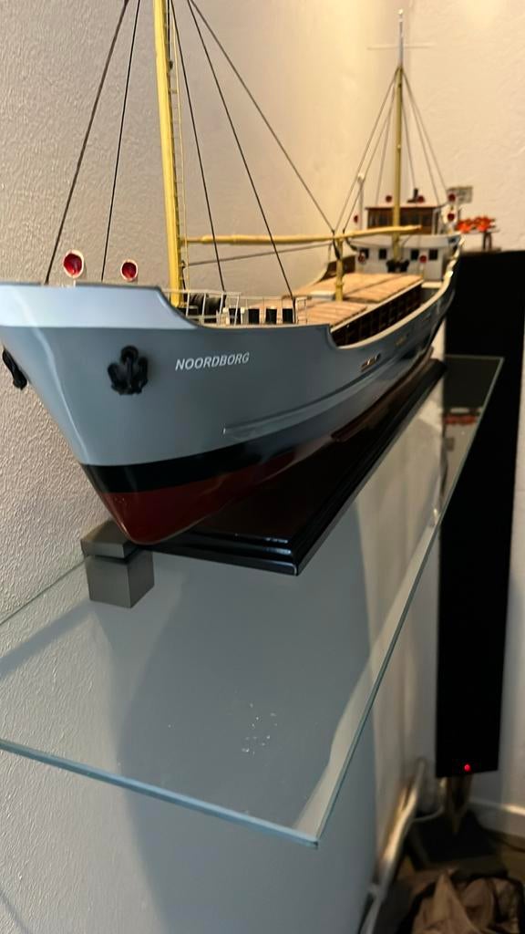 Gedetailleerd Scheepsmodel 'Noordborg' - Handgemaakt, Hobby en Vrije tijd, Modelbouw | Boten en Schepen, Zo goed als nieuw, 1:50 tot 1:200