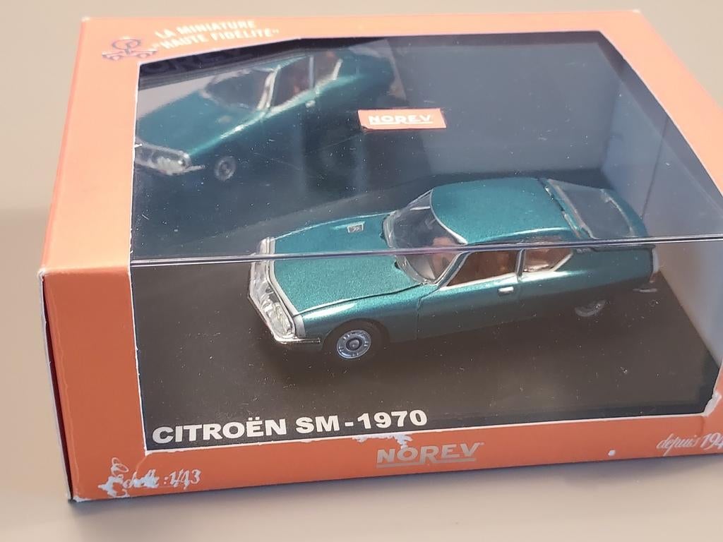 Citroën SM  Petrol kleurig aangepast 1:43  Norev, Ophalen of Verzenden, Gebruikt, Auto, Norev