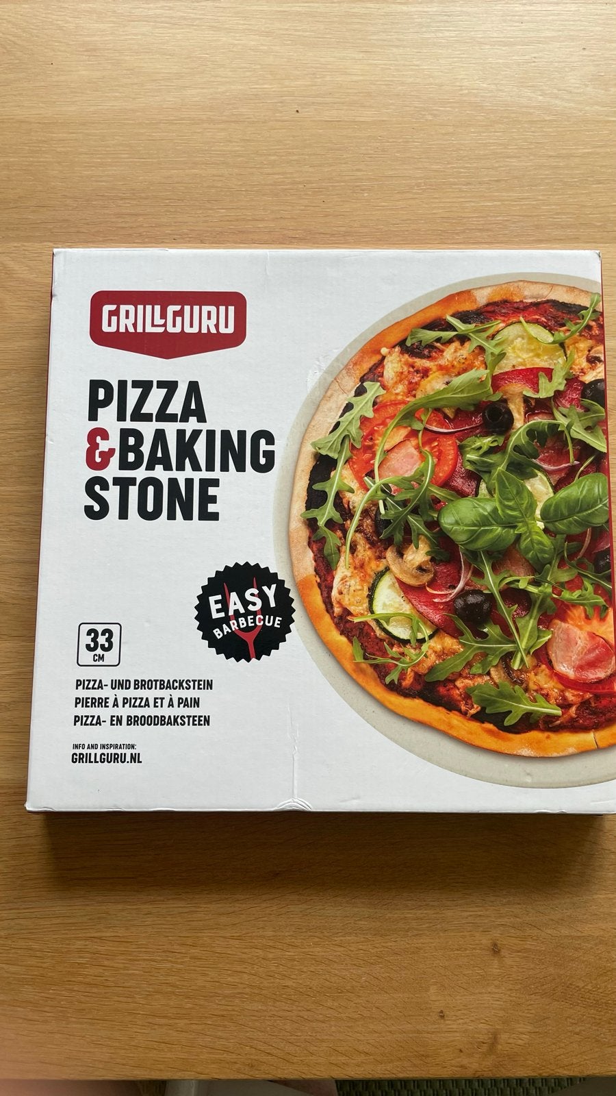 Grill Guru 33cm pizzasteen - Nieuw in doos - kamado of bbq, Tuin en Terras, Ophalen, Nieuw