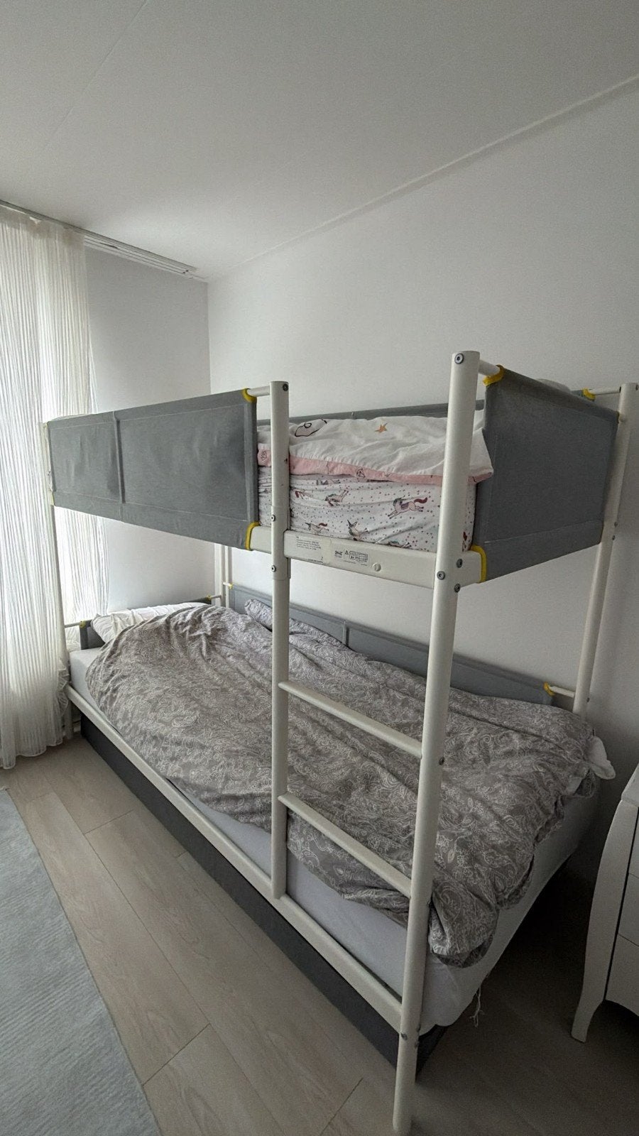 Stapelbed met veiligheidshekje en ladder, Huis en Inrichting, Ophalen, Gebruikt, 90 cm, 160 tot 180 cm