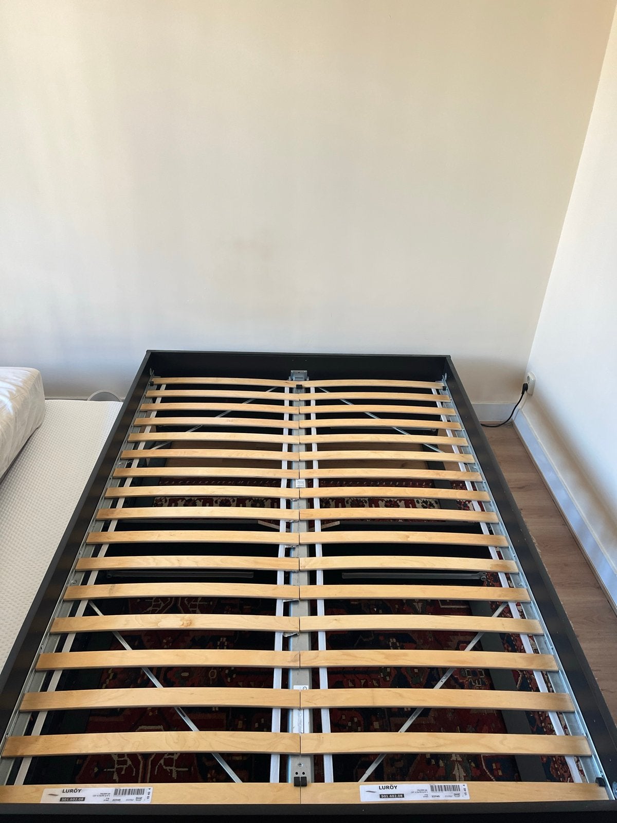 Ikea Malm bed 140x200 met lattenbodem en 4 lades, Ophalen, Gebruikt, Zwart, Tweepersoons
