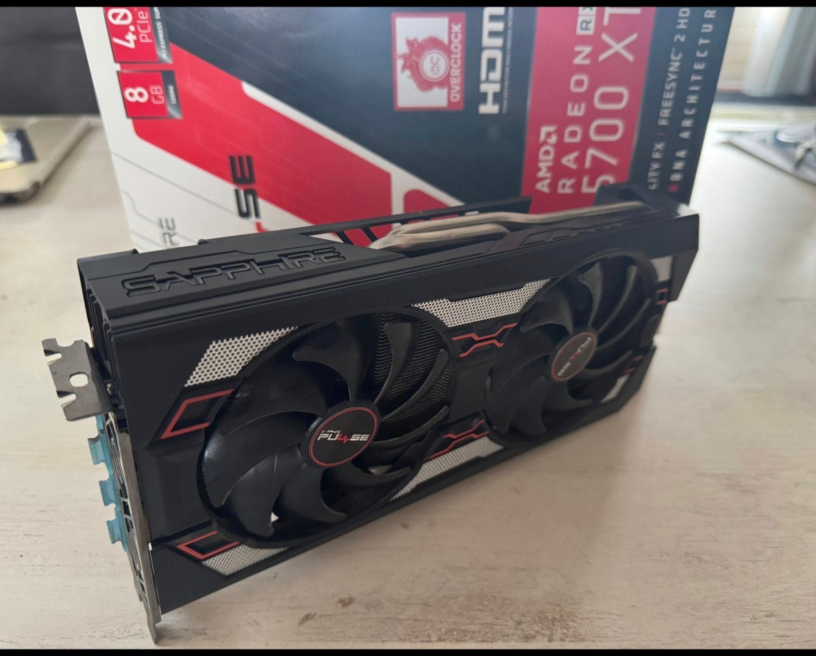 Sapphire Pulse AMD RX 5700 XT 8 GB, AMD, GDDR6, PCI-Express 4, Ophalen of Verzenden