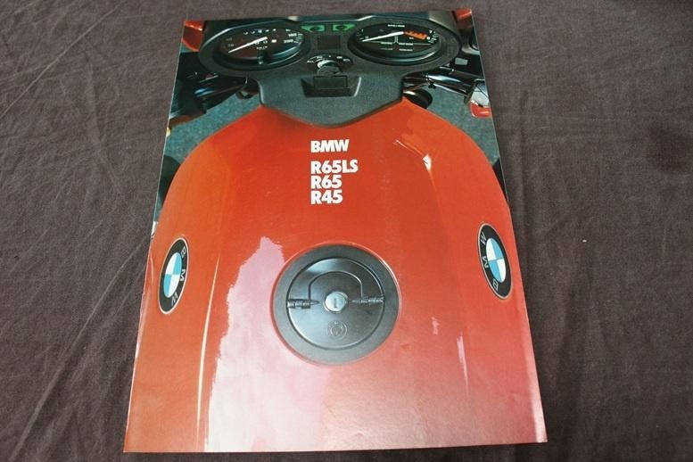 BMW R65 R65LS R45 1982 motorfiets verkoop folder, Motoren, Ophalen of Verzenden, BMW