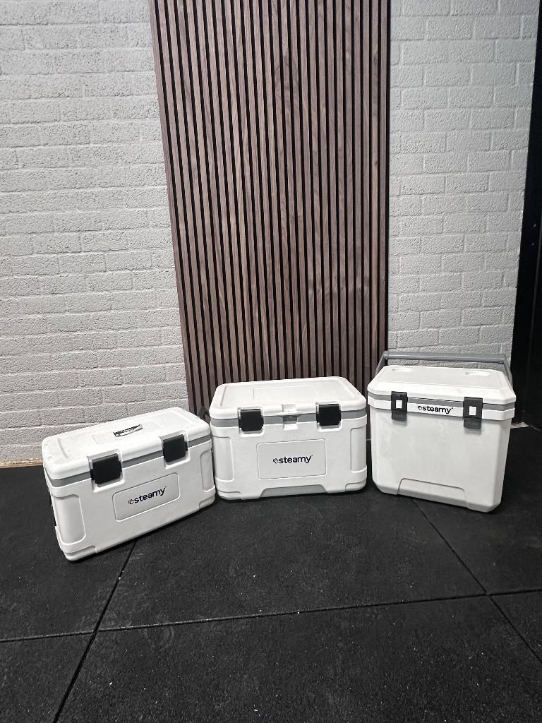 Steamy 21, 35 & 36 liter koelbox showroommodellen, Caravans en Kamperen, Koelboxen, Ophalen, Nieuw, Koelbox, Koelelement