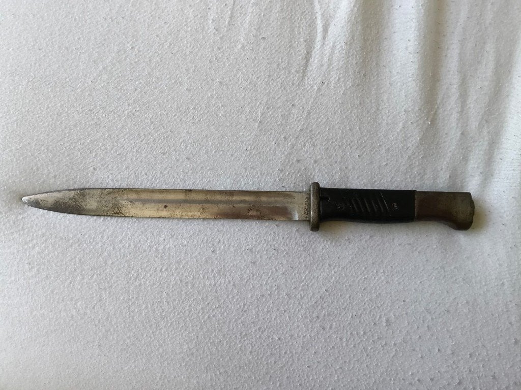 WO2 Duitse K98 bajonet - 1942 cvl (WKC), Ophalen of Verzenden, Landmacht, Duitsland, Mes of Dolk