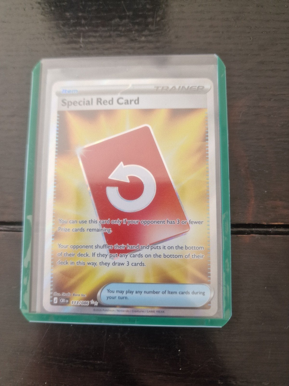 Special Red Card Pokémon kaart - perfecte staat, Ophalen of Verzenden