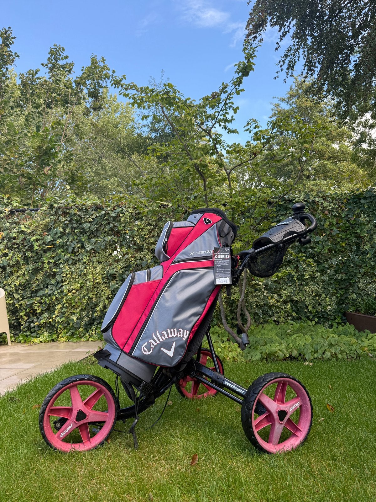 Clicgear Trolley met Callaway Golftas, Sport en Fitness, Overige typen, Ophalen of Verzenden, Zo goed als nieuw, Clicgear & Callaway