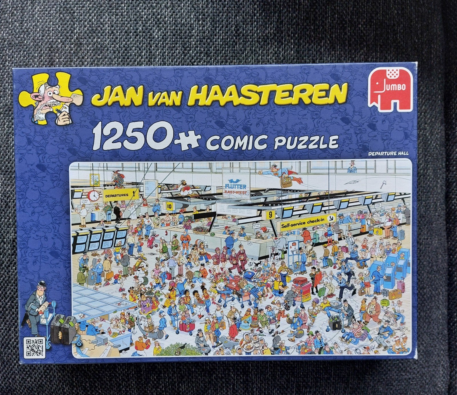 Jan van Haasteren - Departure Hall - 1250 st, Ophalen of Verzenden, 500 t/m 1500 stukjes, Gebruikt, Legpuzzel