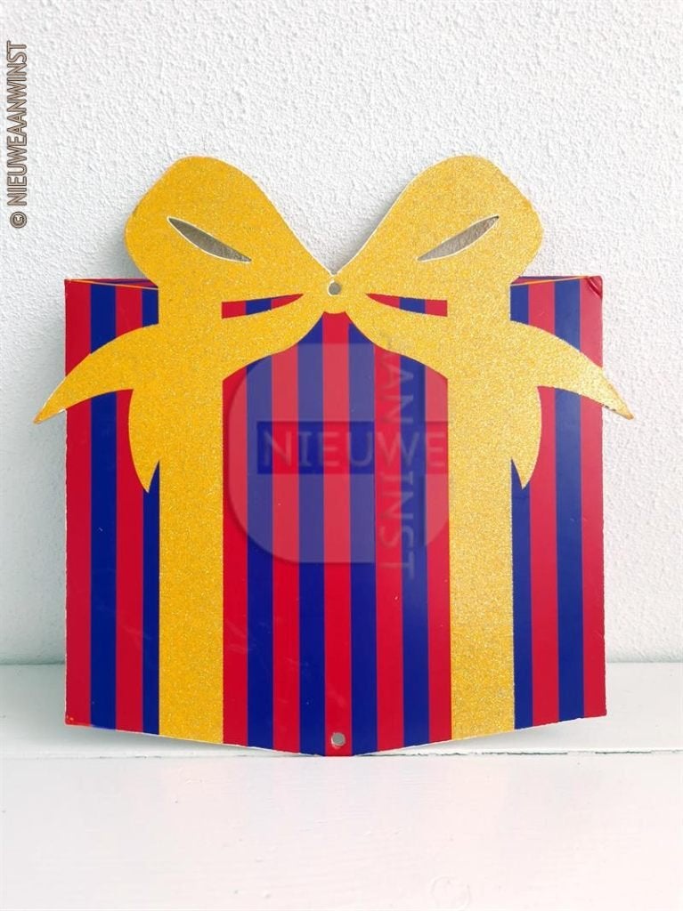 Nostalgisch V&D Sinterklaas kado verticaal design - 25cm, Diversen, Sinterklaas, Verzenden, Gebruikt