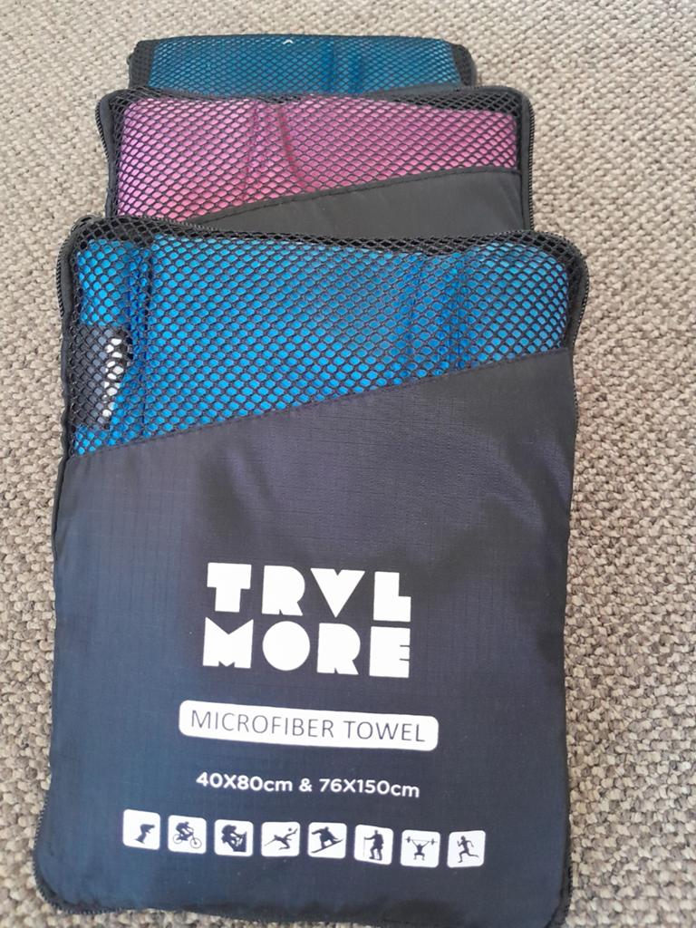 Trvl more microfiber Towels in blauw en roze, Ophalen of Verzenden, Nieuw