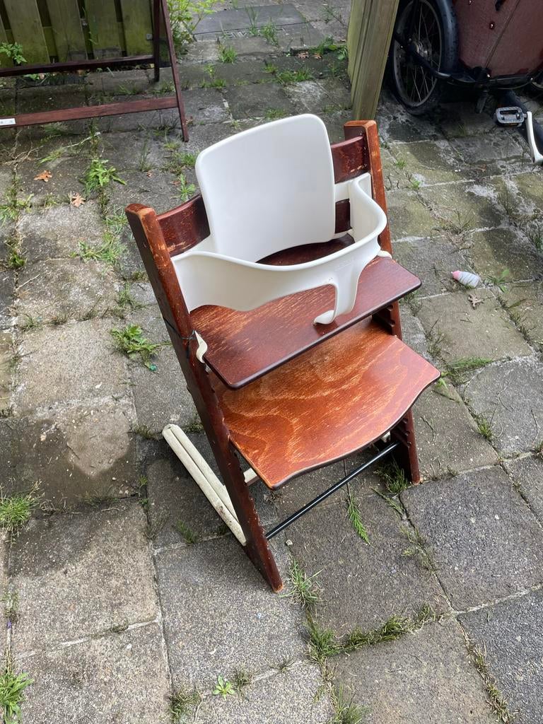 Stokke Tripp Trapp kinderstoel met babyset, Ophalen, Gebruikt, Meegroeistoel, Aanschuifbaar