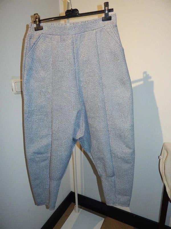 Elsewhere baggy broek laag kruis breuk print look M, Kleding | Dames, Maat 38/40 (M), Verzenden, Elsewhere, Wit