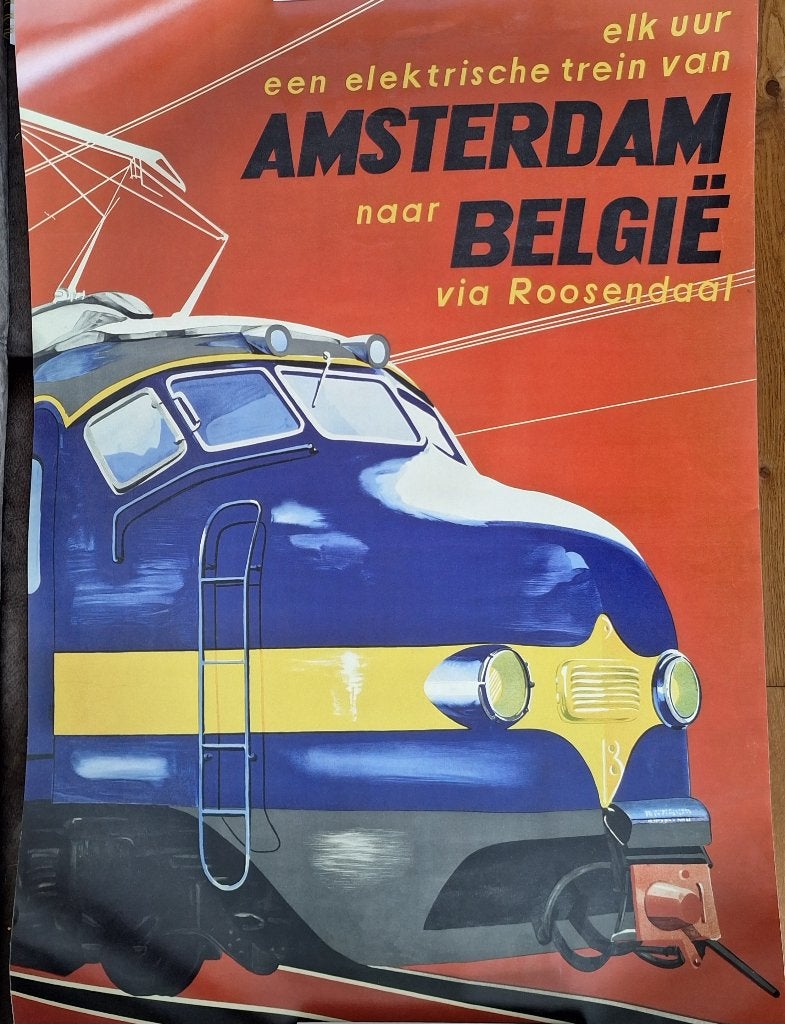 NS Benelux poster 80x57 cm, Verzamelen, Spoorwegen en Tramwegen, Ophalen of Verzenden, Zo goed als nieuw, Overige soorten, Overige typen